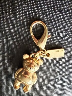 Coach Gold Teddy Bear Charm with Lobster Clasp